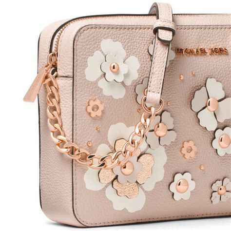 michael kors pink flower purse crossbody|Michael Kors purses vanilla pink.